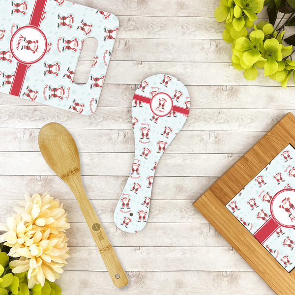 Santa Clause Making Snow Angels Spoon Rest Trivet - LIFESTYLE
