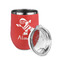 Santa Clause Making Snow Angels Stainless Wine Tumblers - Coral - Single Sided - Alt View