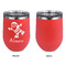 Santa Clause Making Snow Angels Stainless Wine Tumblers - Coral - Single Sided - Approval