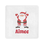 Santa Clause Making Snow Angels Cocktail Napkins (Personalized)