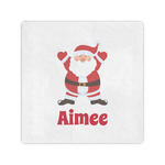Santa Clause Making Snow Angels Cocktail Napkins (Personalized)