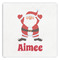 Santa Clause Making Snow Angels Paper Dinner Napkin - Front View