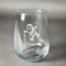 Santa Clause Making Snow Angels Stemless Wine Glass (Single) (Personalized)