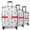 Santa Clause Making Snow Angels 3 Piece Luggage Set - 20" Carry On, 24" Medium Checked, 28" Large Checked (Personalized)