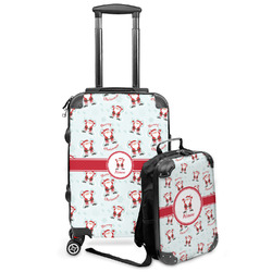 Santa Clause Making Snow Angels Kids 2-Piece Luggage Set - Suitcase & Backpack (Personalized)