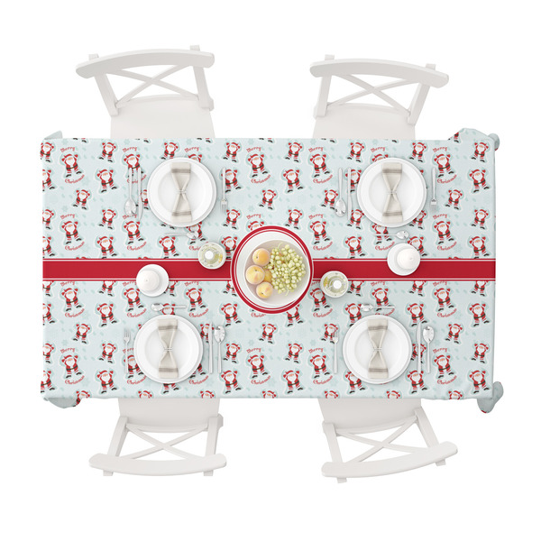Santa Clause Making Snow Angels Tablecloths (58"x102") - TOP VIEW
