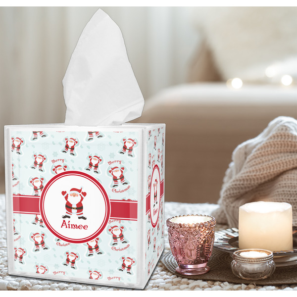 Santa Clause Making Snow Angels Tissue Box - LIFESTYLE