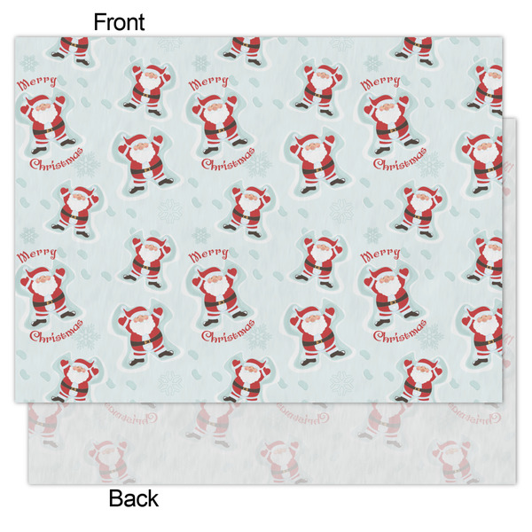 Santa Clause Making Snow Angels Tissue Paper - Heavyweight - Medium - Front & Back