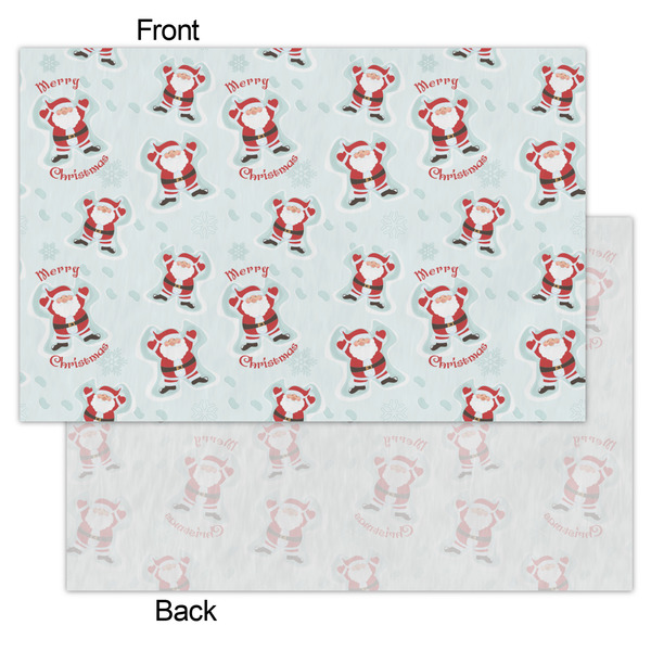 Santa Clause Making Snow Angels Tissue Paper - Heavyweight - Small - Front & Back