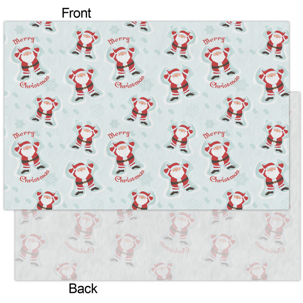Santa Clause Making Snow Angels Tissue Paper - Heavyweight - XL - Front & Back
