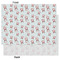 Santa Clause Making Snow Angels Tissue Paper - Lightweight - Large - Front & Back