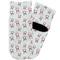 Santa Clause Making Snow Angels Toddler Ankle Socks - Single Pair - Front and Back
