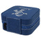 Santa Clause Making Snow Angels Travel Jewelry Boxes - Leather - Navy Blue - View from Rear