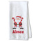 Santa Clause Making Snow Angels Kitchen Towel - Waffle Weave - Partial Print (Personalized)