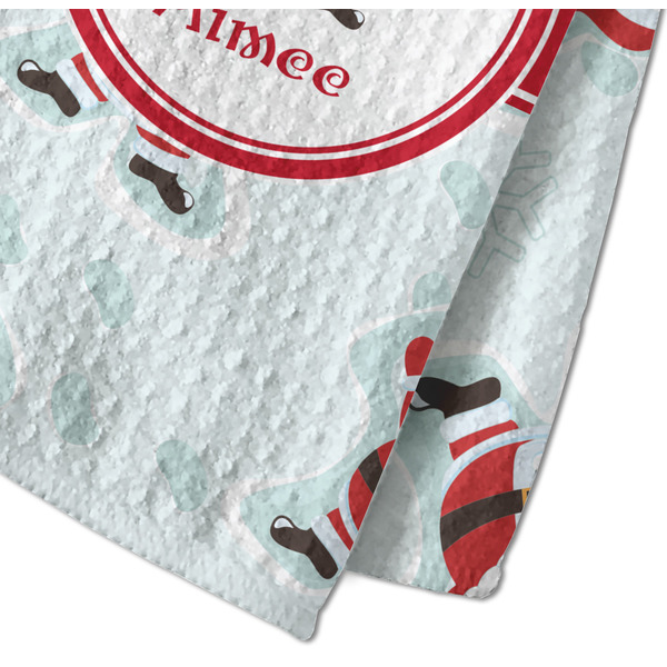 Santa Clause Making Snow Angels Waffle Weave Towel - Closeup of Material Image