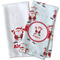 Santa Clause Making Snow Angels Waffle Weave Towels - Two Print Styles