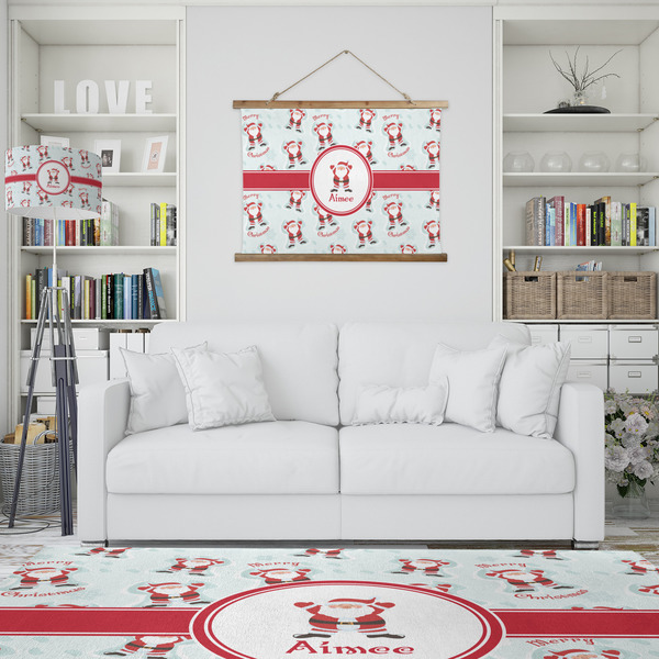 Santa Clause Making Snow Angels Wall Hanging Tapestry - IN CONTEXT