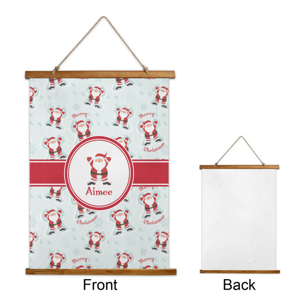 Santa Clause Making Snow Angels Wall Hanging Tapestry - Portrait - APPROVAL