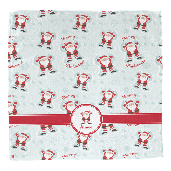 Santa Clause Making Snow Angels Washcloth - Front - No Soap