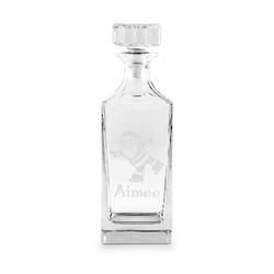 Santa Clause Making Snow Angels Whiskey Decanter - 30 oz Square (Personalized)