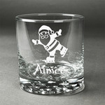 Santa Clause Making Snow Angels Whiskey Glass - Engraved (Personalized)