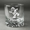 Santa Clause Making Snow Angels Whiskey Glass - Front/Approval