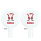 Santa Clause Making Snow Angels White Plastic 7" Stir Stick - Double Sided - Round - Front & Back