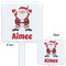 Santa Clause Making Snow Angels White Plastic Stir Stick - Double Sided - Approval