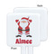 Santa Clause Making Snow Angels White Plastic Stir Stick - Single Sided - Square - Approval