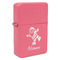 Santa Clause Making Snow Angels Windproof Lighters - Pink - Front/Main