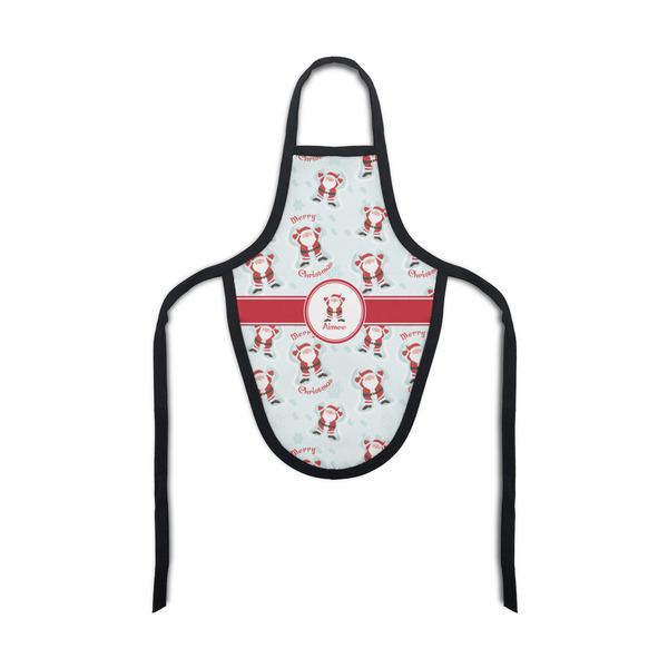Custom Santa Clause Making Snow Angels Bottle Apron (Personalized)