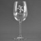 Santa Clause Making Snow Angels Wine Glass - Engraved (Personalized)