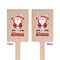 Santa Clause Making Snow Angels Wooden 6.25" Stir Stick - Rectangular - Double Sided - Front & Back