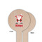 Santa Clause Making Snow Angels Wooden 6" Food Pick - Round - Single Sided - Front & Back