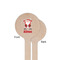 Santa Clause Making Snow Angels Wooden 6" Stir Stick - Round - Single Sided - Front & Back