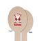 Santa Clause Making Snow Angels Wooden Food Pick - Oval - Single Sided - Front & Back