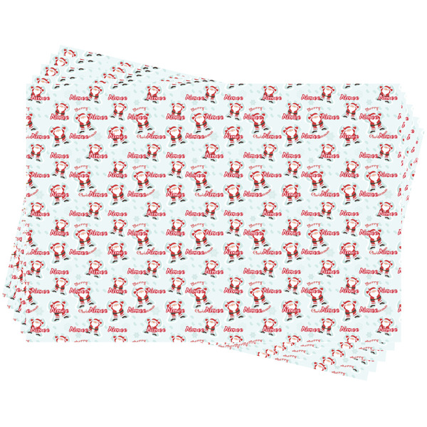Santa Clause Making Snow Angels Wrapping Paper - 5 Sheets Approval