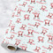 Santa Clause Making Snow Angels Wrapping Paper Roll - Large - Main
