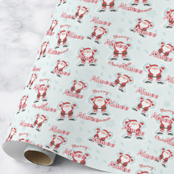 Santa Clause Making Snow Angels Wrapping Paper Roll - Large - Matte (Personalized)