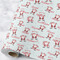 Santa Clause Making Snow Angels Wrapping Paper Roll - Matte - Large - Main
