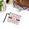 Santa Clause Making Snow Angels Wristlet ID Cases - LIFESTYLE