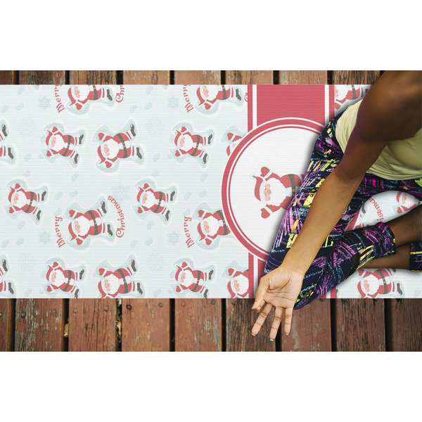 Santa Clause Making Snow Angels Yoga Mats - LIFESTYLE