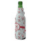 Santa Clause Making Snow Angels Zipper Bottle Cooler - ANGLE (bottle)