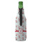 Santa Clause Making Snow Angels Zipper Bottle Cooler - BACK (bottle)