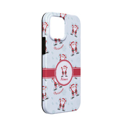 Santa Clause Making Snow Angels iPhone Case - Rubber Lined - iPhone 13 Mini (Personalized)
