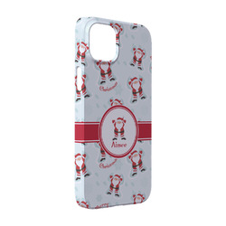 Santa Clause Making Snow Angels iPhone Case - Plastic - iPhone 14 (Personalized)