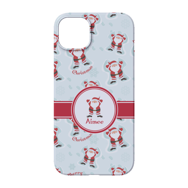 Santa Clause Making Snow Angels iPhone 14 Case - Back