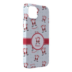 Santa Clause Making Snow Angels iPhone Case - Plastic - iPhone 14 Plus (Personalized)