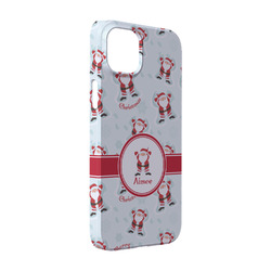 Santa Clause Making Snow Angels iPhone Case - Plastic - iPhone 14 Pro (Personalized)