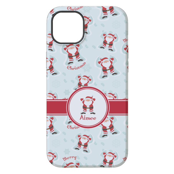 Santa Clause Making Snow Angels iPhone 14 Pro Max Tough Case - Back